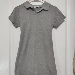 Korean grey polo mini dress - One size
